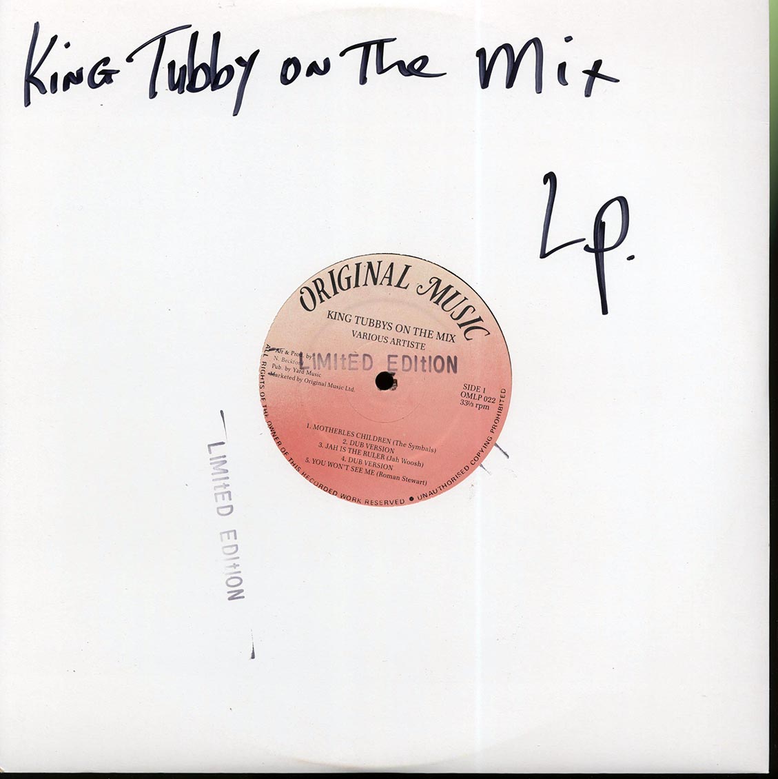 King Tubby, The Symbals, Roman Stewart, Jah Woosh, Errol Holt, Etc. - On The Mix Volume 1 Vinyl Record