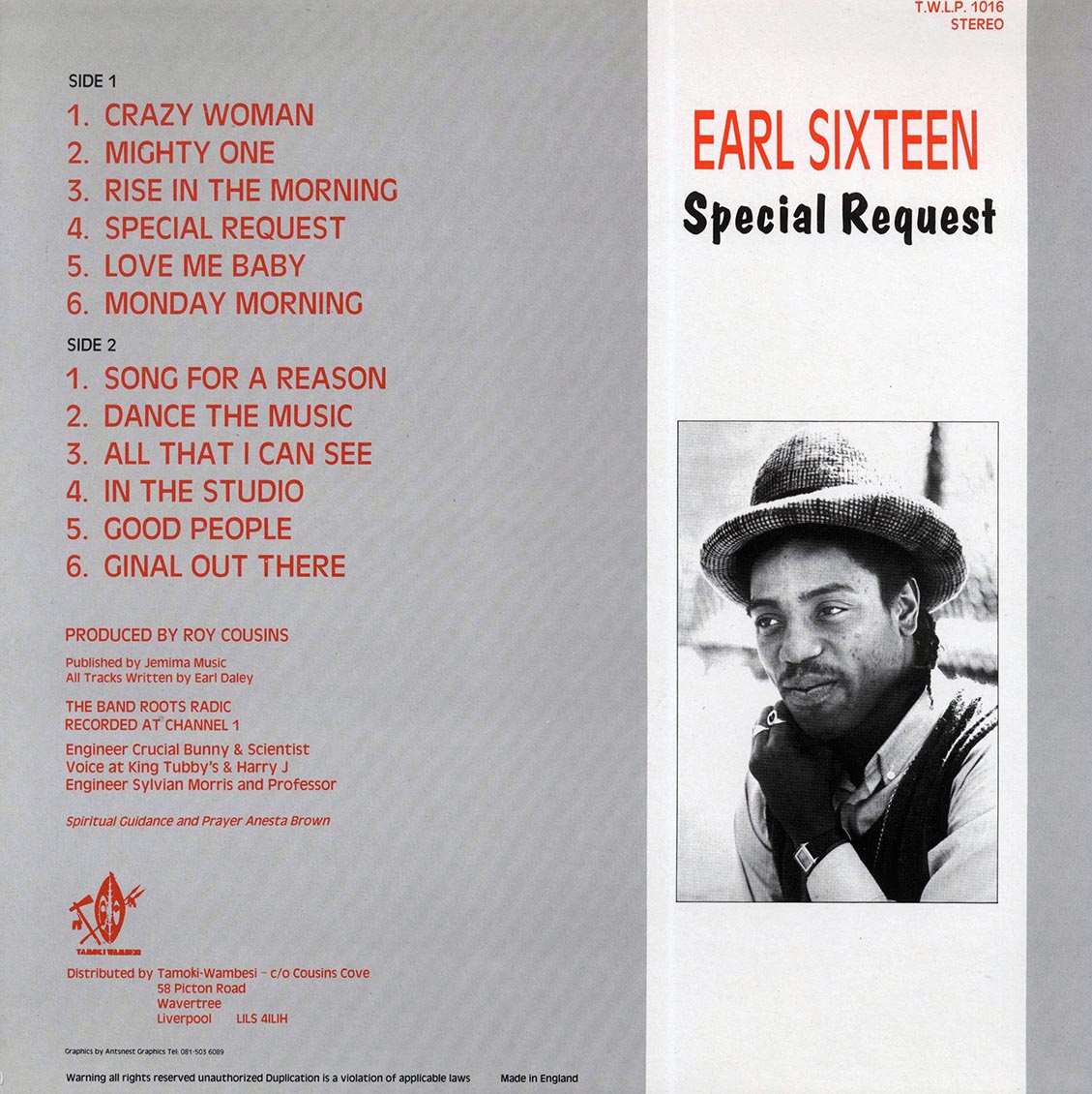 Earl Sixteen - Special Request Vinyl Record