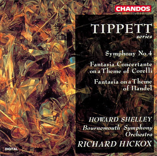 the album cover for Howard Shelley - Symphony 4 / Fantasi on a Theme By Handel