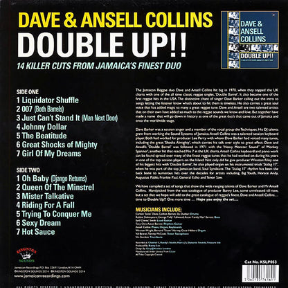 Dave & Ansel Collins - Double Up!! 18 Killer Cuts From Jamaica's Finest Duo (180g) Vinyl Record