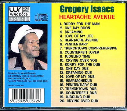 Gregory Isaacs - Heartache Avenue (20 tracks) Music CD