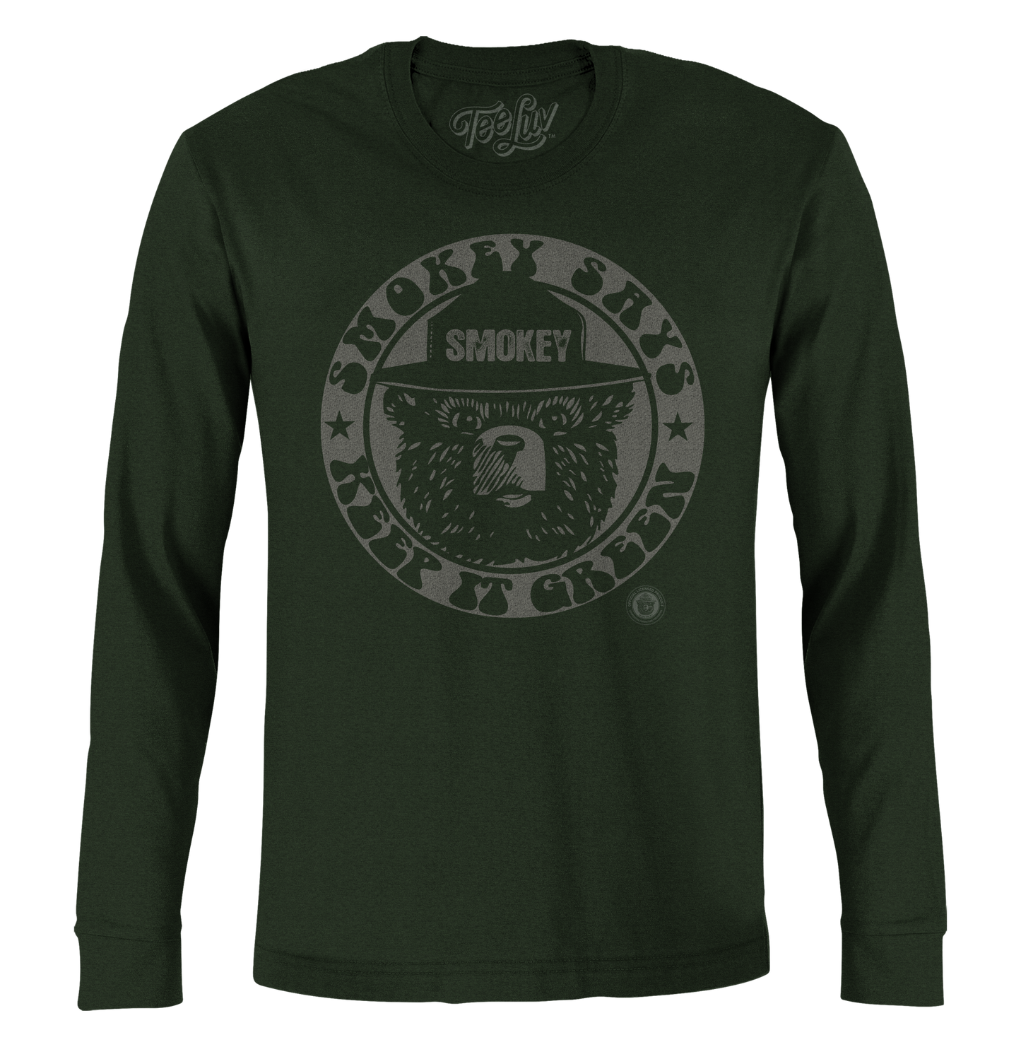 Smokey "Keep It Green" Long Sleeve T Shirt Officially Licensed - Green