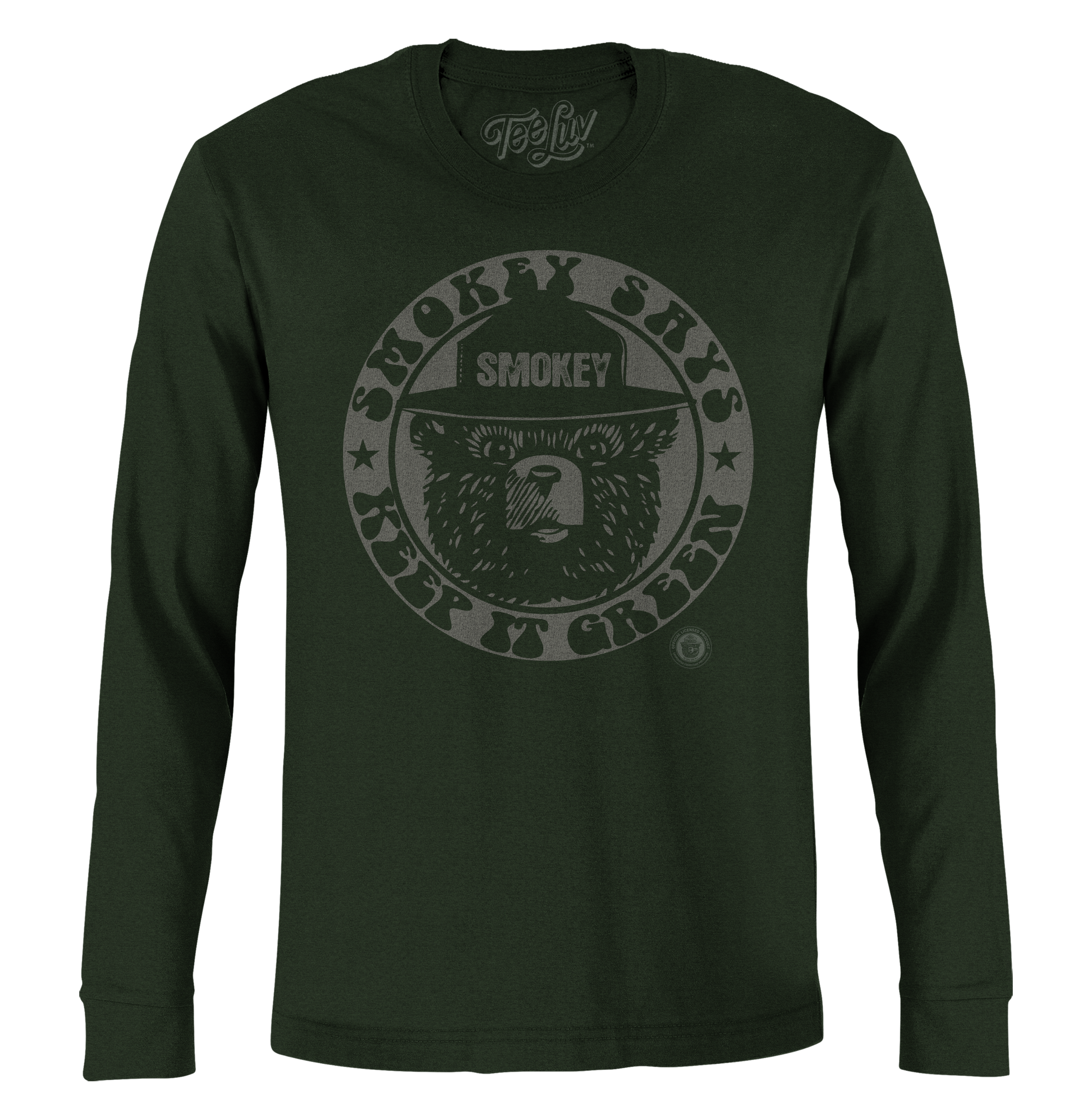 Smokey "Keep It Green" Long Sleeve T Shirt Officially Licensed - Green
