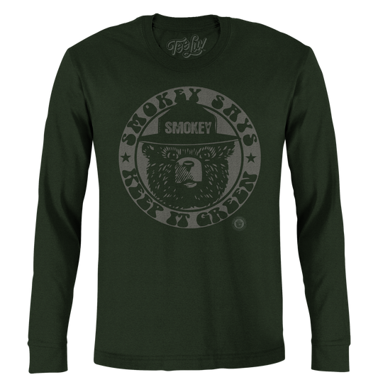 Smokey "Keep It Green" Long Sleeve T Shirt Officially Licensed - Green