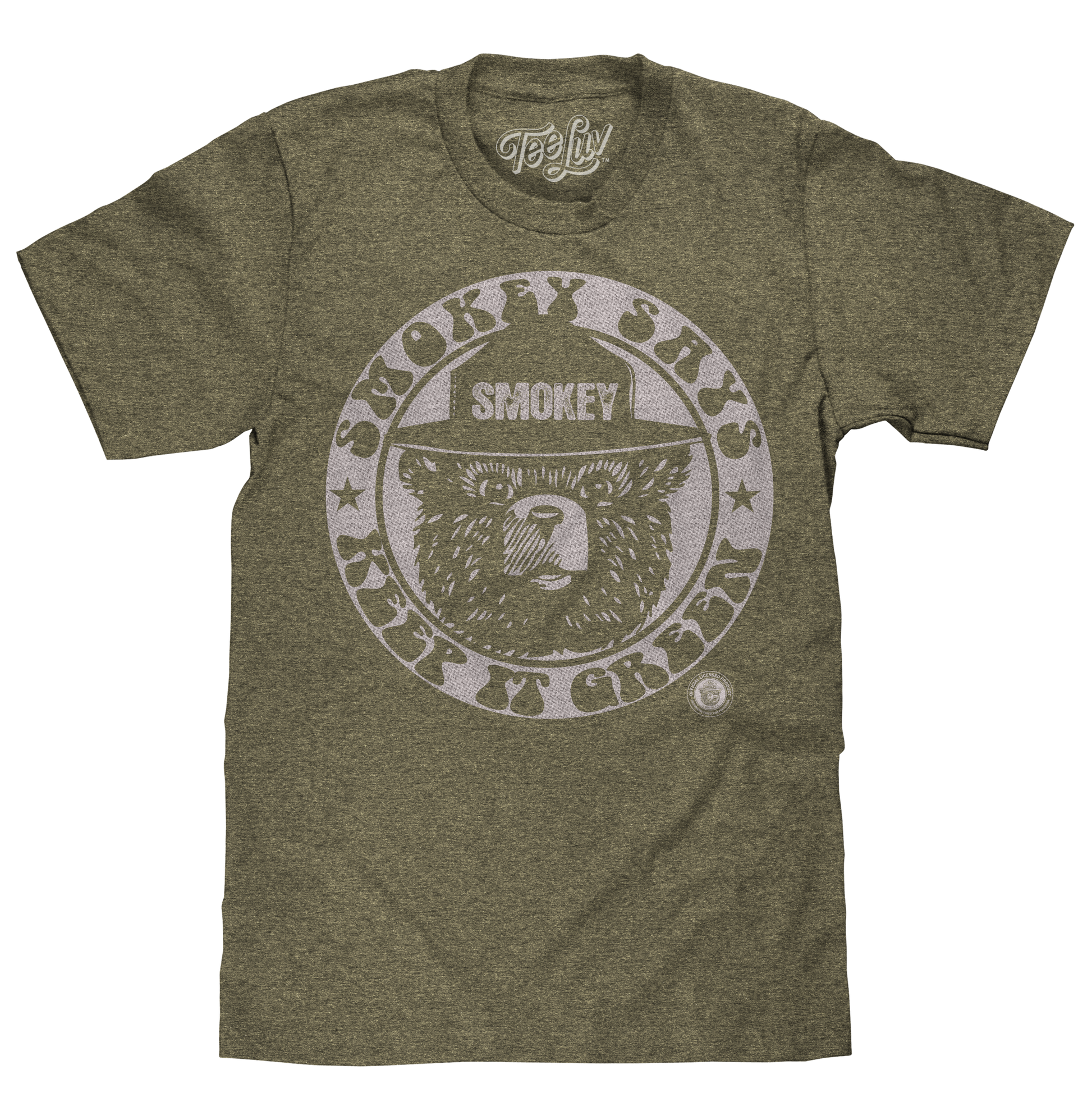 Smokey Bear Keep it Green Logo Mens T Shirt Officially Licensed Green
