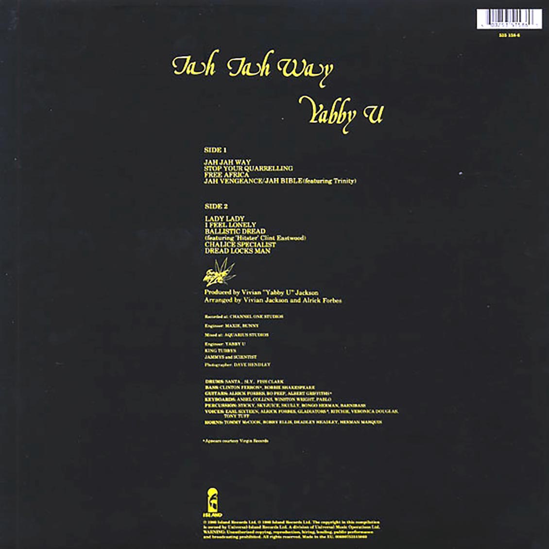 Yabby You - Jah Jah Way (180g) Vinyl Record