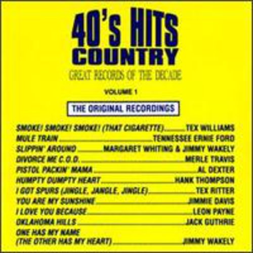 the album cover for Great Records Of The Decade - 40's Country Hits 1 / Various