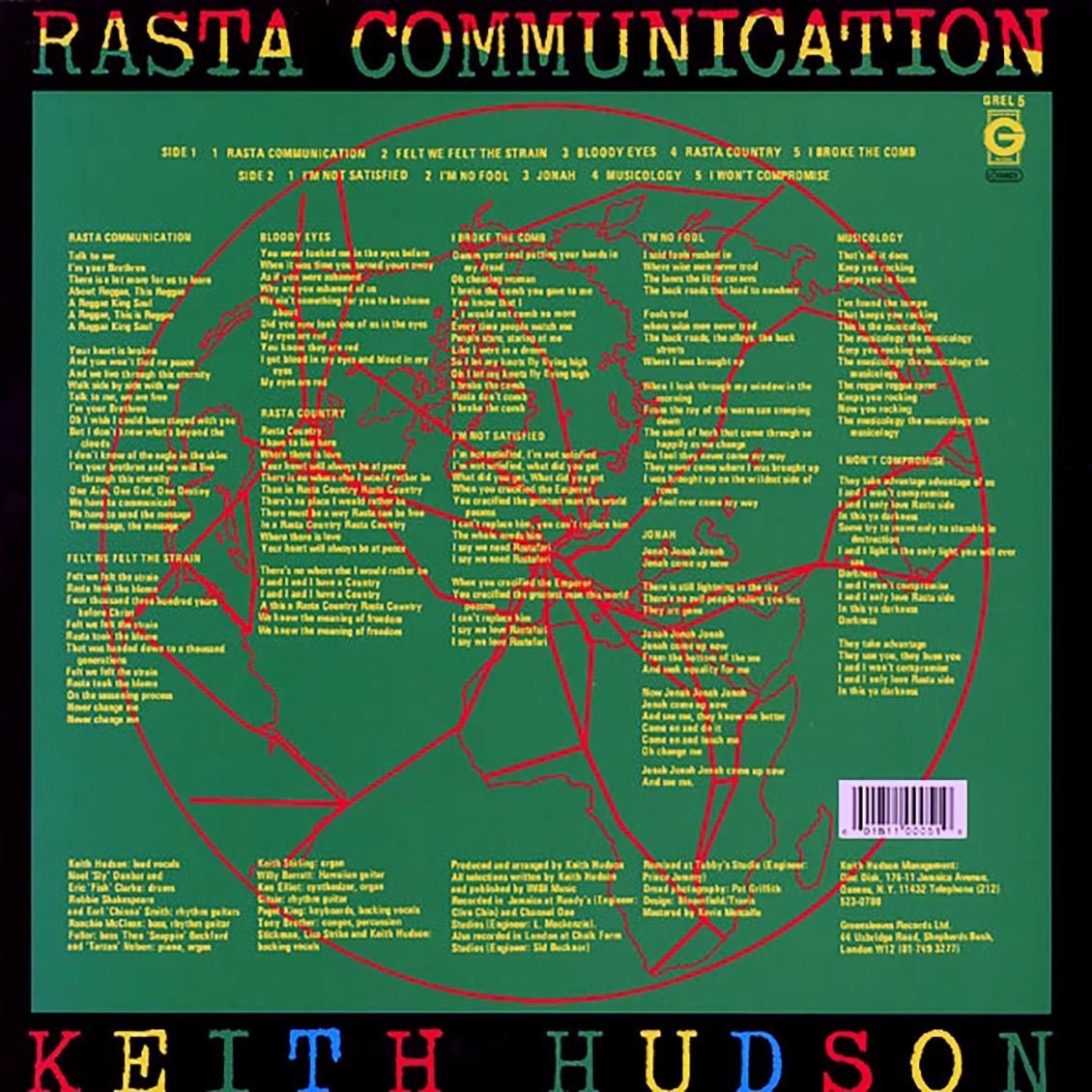 Keith Hudson - Rasta Communication Vinyl Record