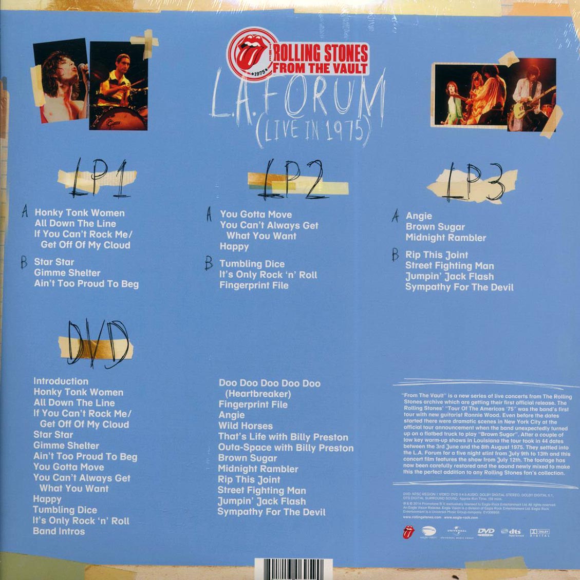 The Rolling Stones - From The Vault: L.A. Forum (Live In 1975) (3xLP) (180g) (incl. DVD) Vinyl Record