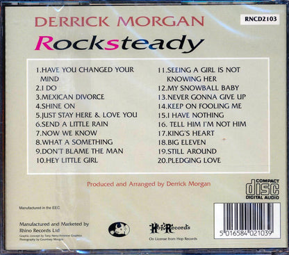 Derrick Morgan - Rock Steady (20 tracks) Music CD