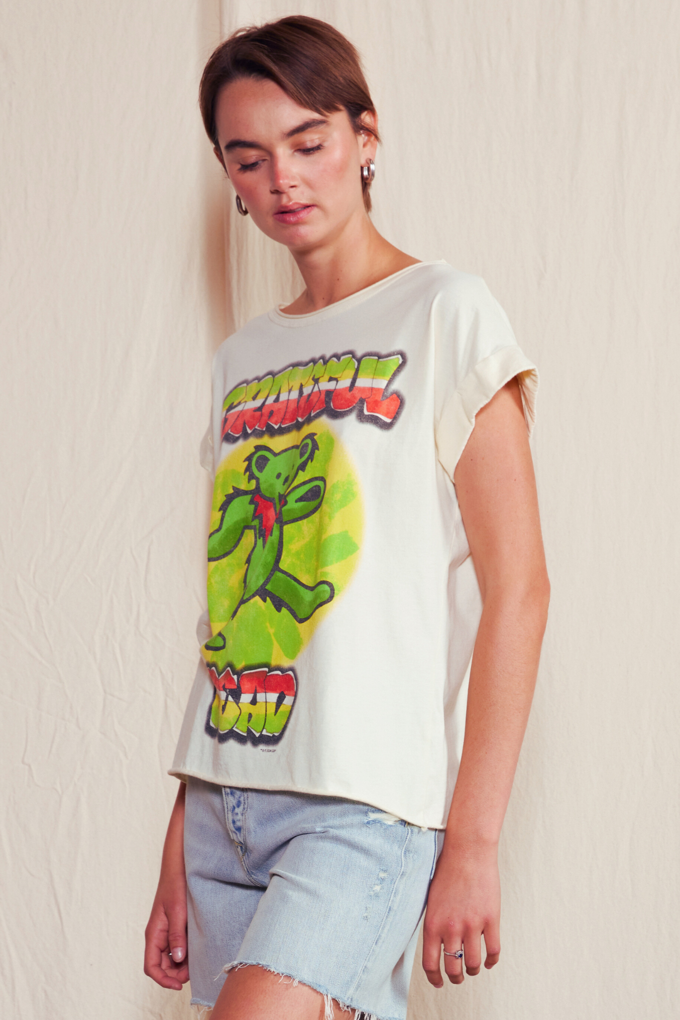 Grateful Dead Marching Bear Womens Top Shirt