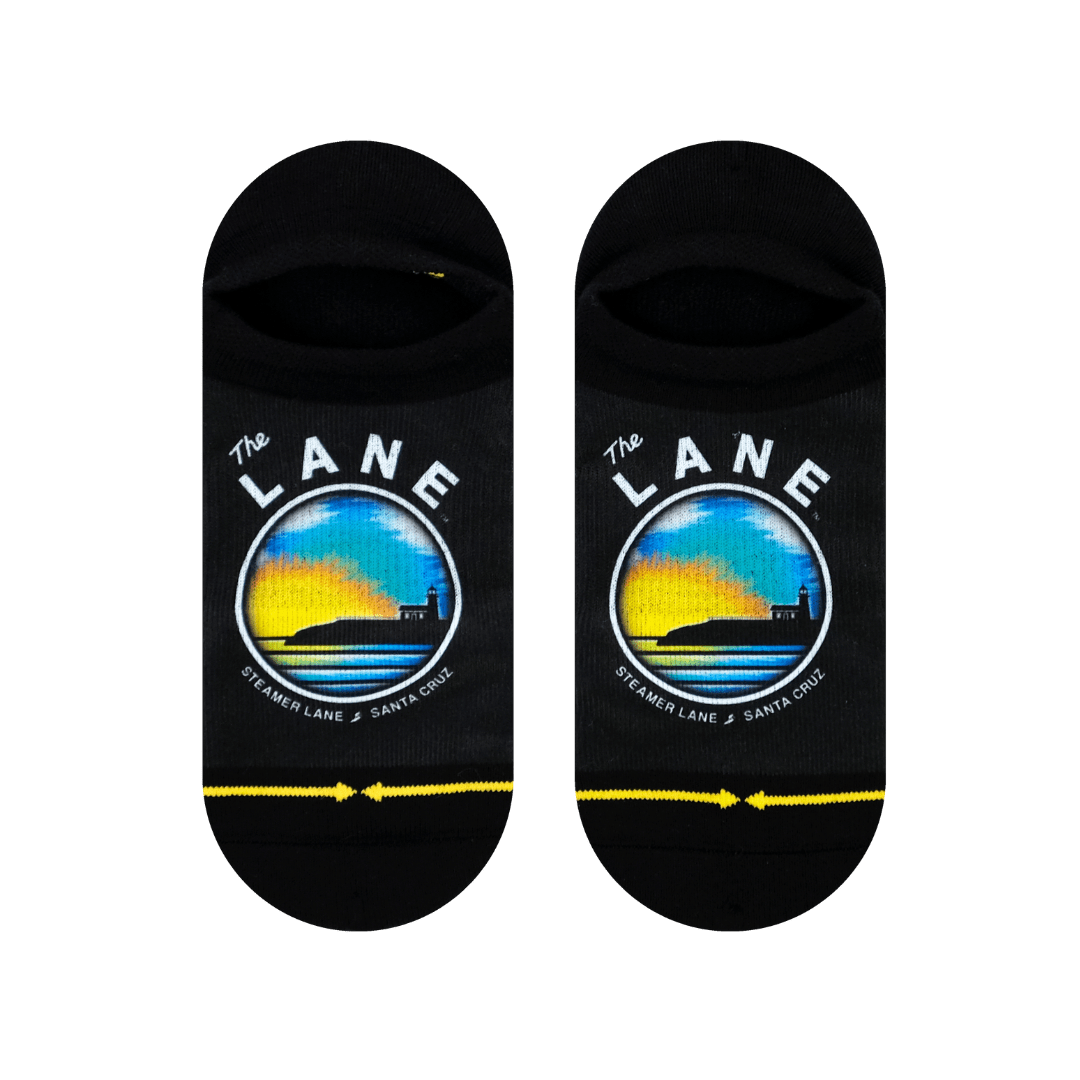 Slidertown The Lane Blue Sky Adult No Show Socks