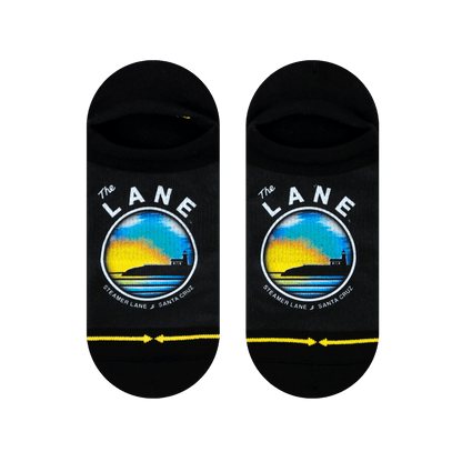 Slidertown The Lane Blue Sky Adult No Show Socks
