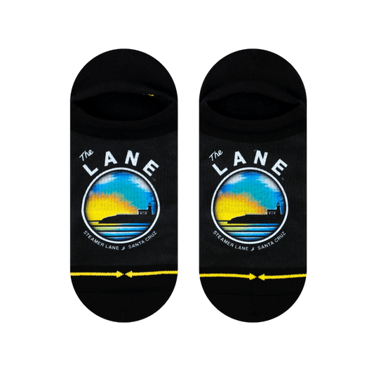 Slidertown The Lane Blue Sky Adult No Show Socks