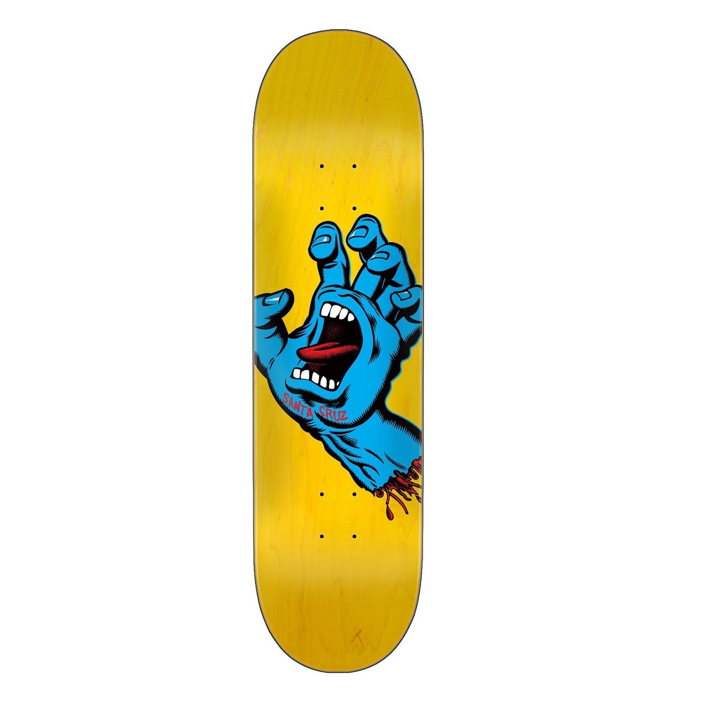 Santa Cruz Screaming Hand Skateboard Deck - 7.25ƒ?? Yellow