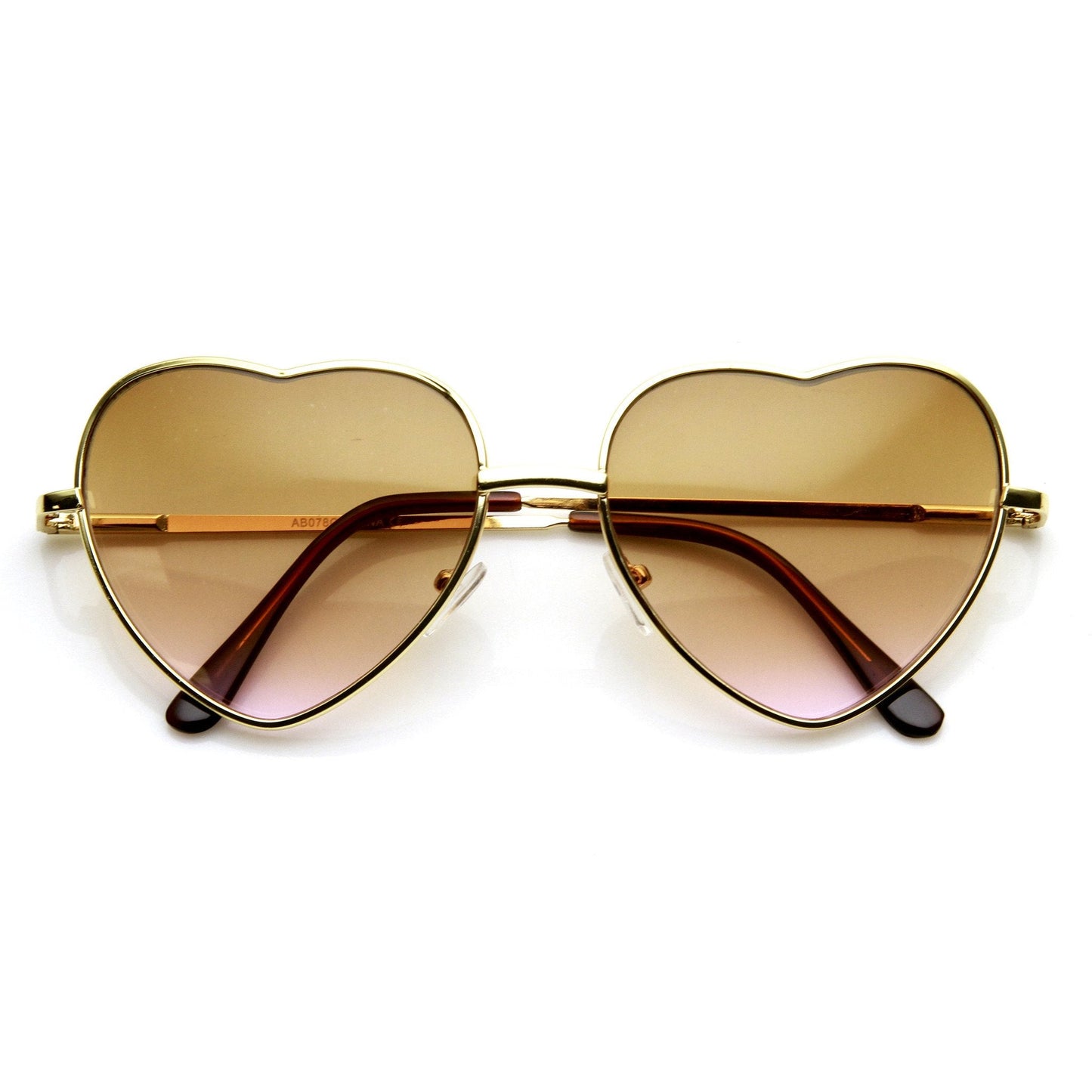 Cute Metal Heart Shape Rainbow Color Lens Sunglasses 9205
