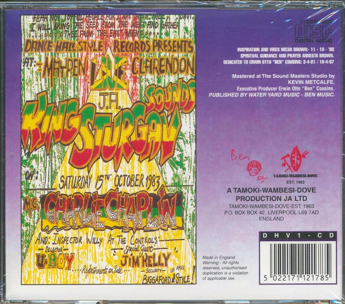 Charlie Chaplin - King Sturgav Sound: Live At Clarendon (25 tracks) Music CD