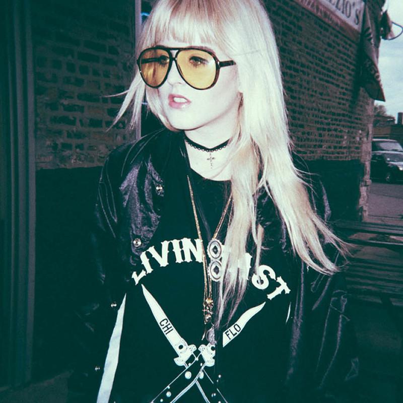 Retro 1980's Fashion Plastic Aviator Yellow Driving Lens Sunglasses