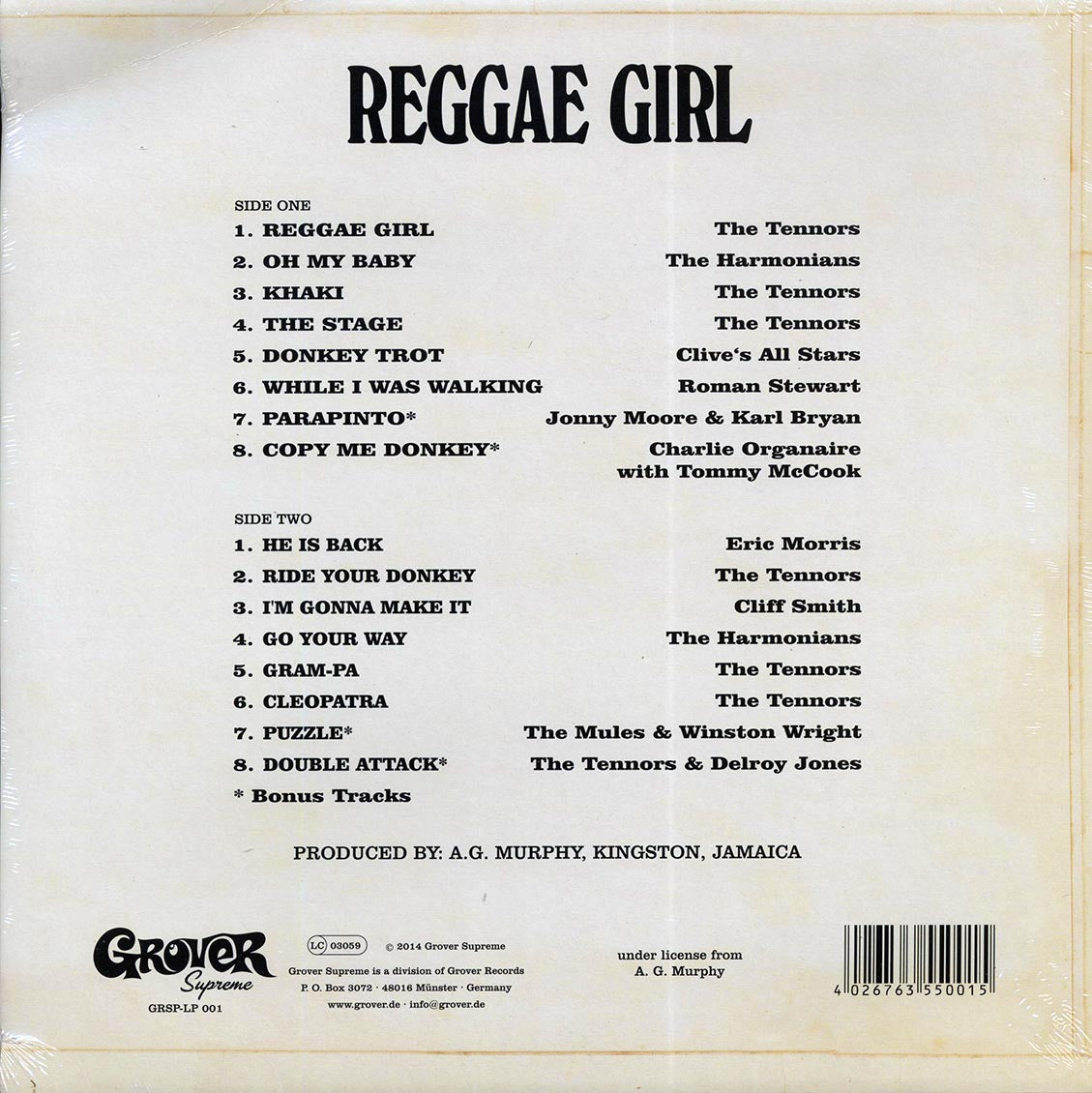 Tennors, Clive's All Stars, The Harmonians, Etc. - Reggae Girl (180g) (incl. CD) Vinyl Record