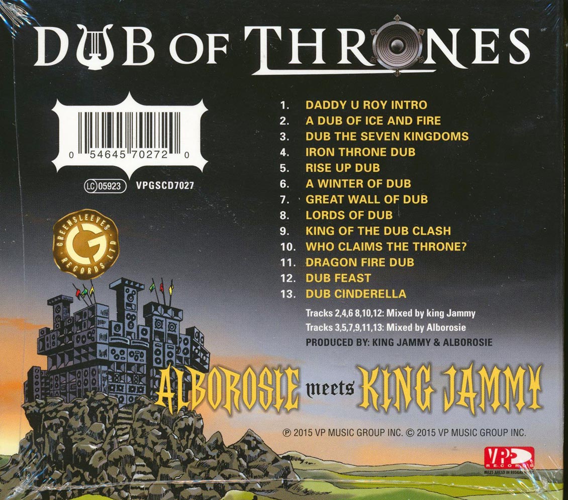 Alborosie, King Jammy - Dub Of Thrones: Alborosie Meets King Jammy Music CD