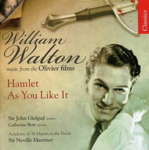 the album cover for William Walton - Hamlet As You Like It: Music from Olivier Films