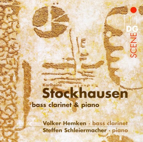 the album cover for K. STOCKHAUSEN - Bass Clarinet & Piano