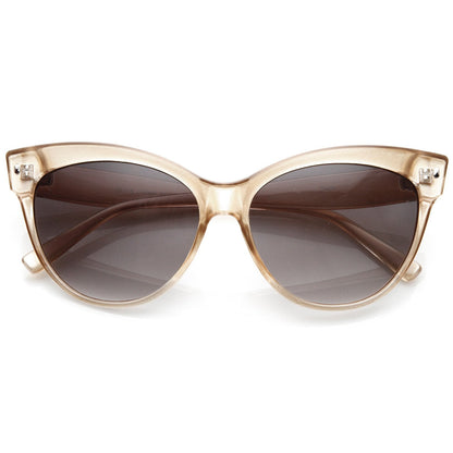 High Pointed Tip Inset Frame Oversize Cat Eye Sunglasses 8462