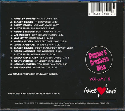 King Stitt, Alton Ellis, Val Bennett, Monty Morris, Etc. - Reggae's Greatest Hits 8 (marked/ltd stock) Music CD