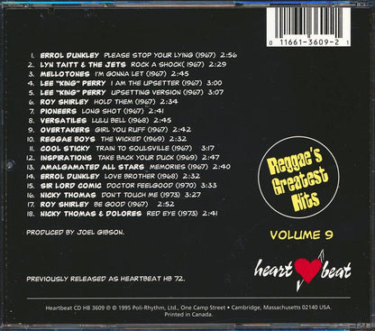 Lynn Taitt, The Pioneers, Lee Perry, Errol Dunkley, Etc. - Reggae's Greatest Hits 9 (marked/ltd stock) Music CD