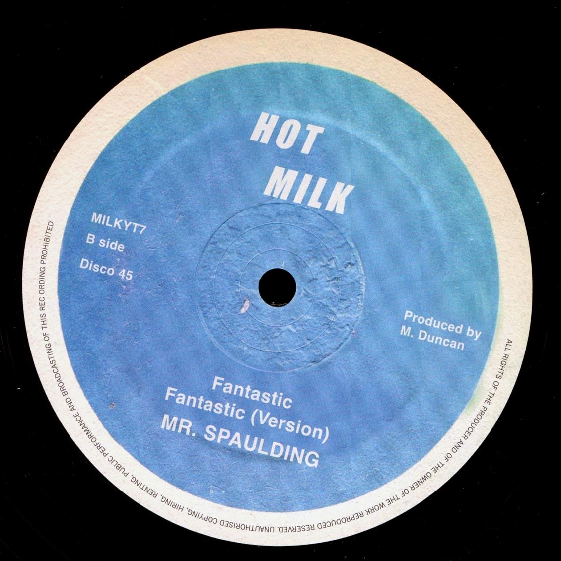 Mr. Spaulding - Plane Fare; Roots Radics - Version  /  Mr. Spaulding - Fantastic; Roots Radics - Version (rhythm: "Hi Fashion") 12" Vinyl Record