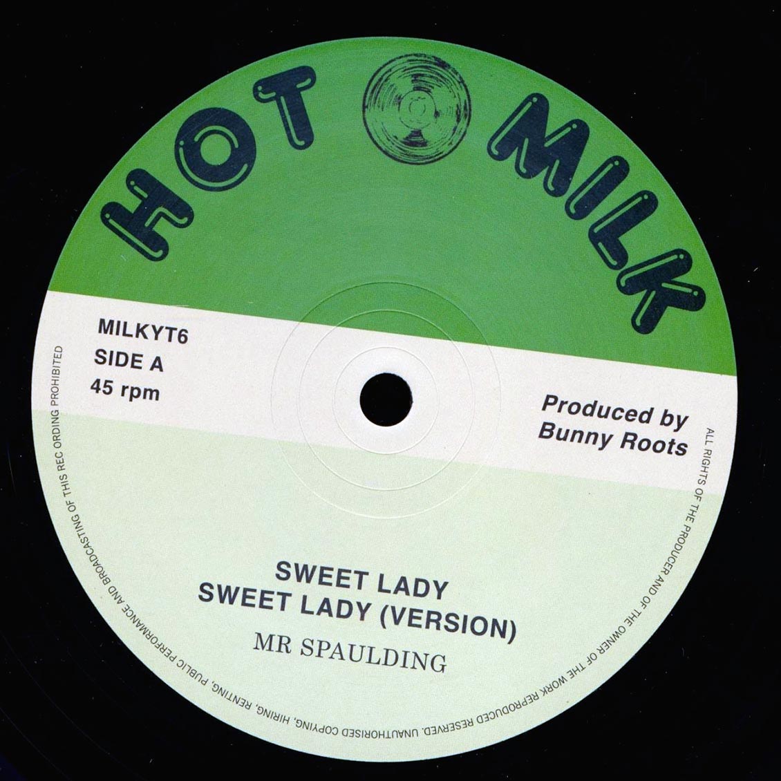 Mr. Spaulding - Sweet Lady; Roots Radics - Version  /  Mr. Spaulding - Vision; Roots Radics - Version 12" Vinyl Record