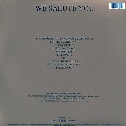 ACDC For Those About To Rock We Salute You 180g Vinyl Record