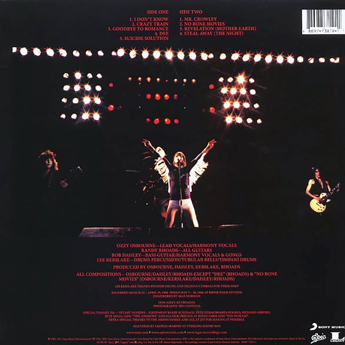 Ozzy Osbourne - Blizzard Of Ozz (180g) Vinyl Record