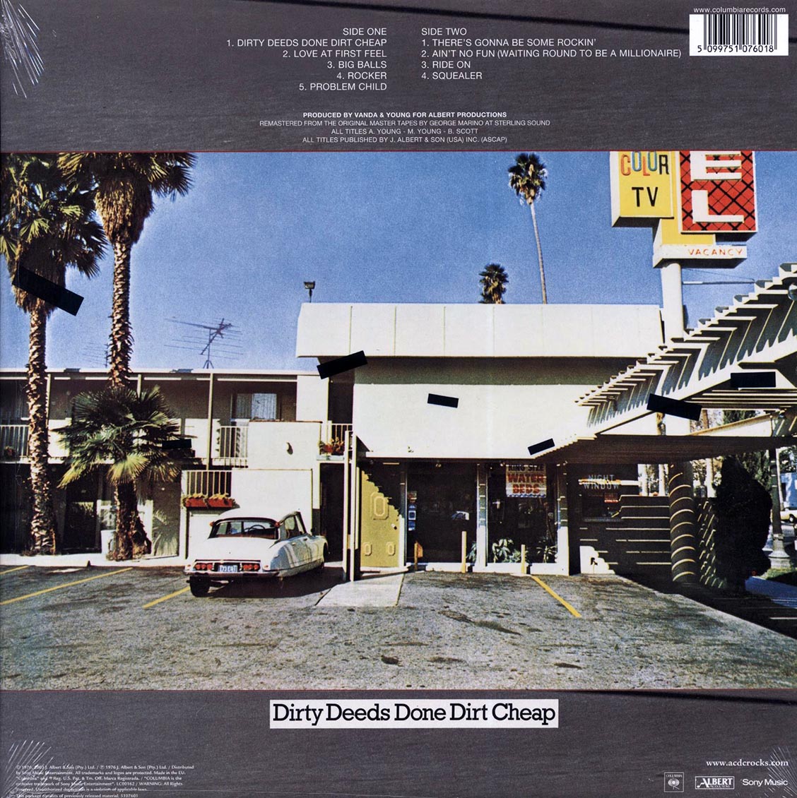 ACDC Dirty Deeds Done Dirt Cheap 180g Vinyl Record