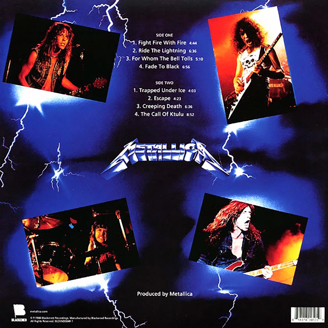 Metallica - Ride The Lightning (180g) Vinyl Record