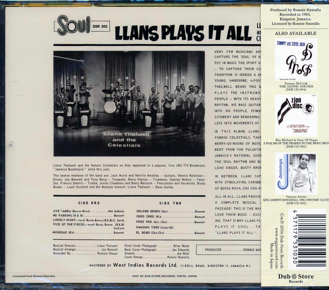 Llans Thelwell & The Celestials - Llans Plays It All (Japan) Music CD