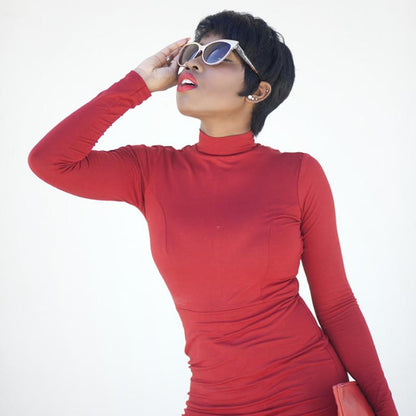 High Pointed Tip Inset Frame Oversize Cat Eye Sunglasses 8462