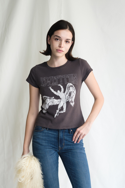 Led Zeppelin Icarus Womens Baby Tee Shirt Officially Licensed
