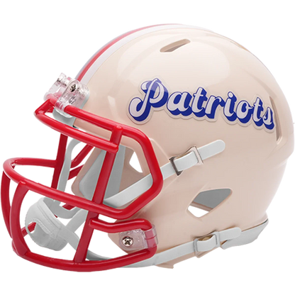 New England Patriots Speed Mini Football Helmet RETRO - NFL