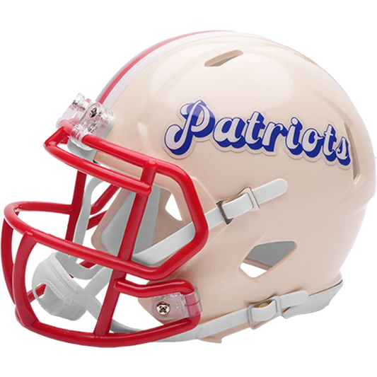 New England Patriots Speed Mini Football Helmet RETRO - NFL