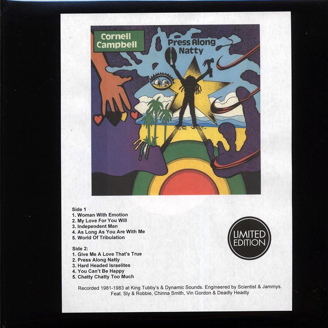 Cornell Campbell - Press Along Natty (Jamaica press) (plain jacket) Vinyl Record