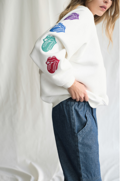 The Rolling Stones She's a Rainbow Womens Crewneck