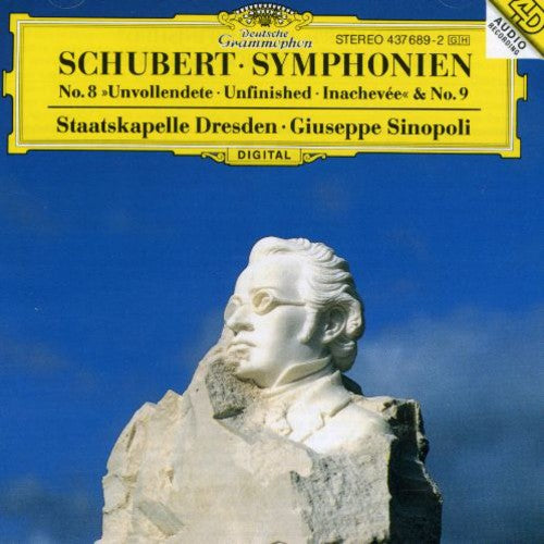 the album cover for Schubert / Sinopoli / Staatskapelle Dresden - Symphonies 8 & 9