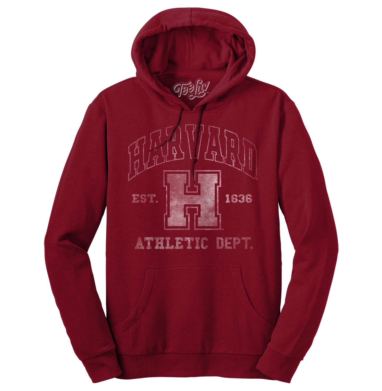 Harvard Athletic Department Pullover Hooded Sweashirt Hoodie Officially Licensed - Crimson