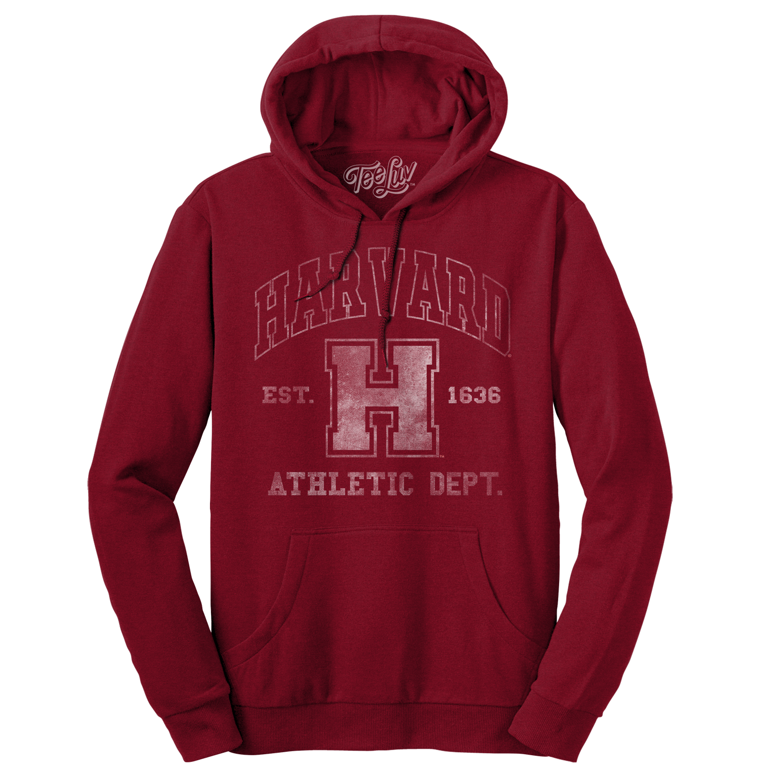 Harvard Athletic Department Pullover Hooded Sweashirt Hoodie Officially Licensed - Crimson