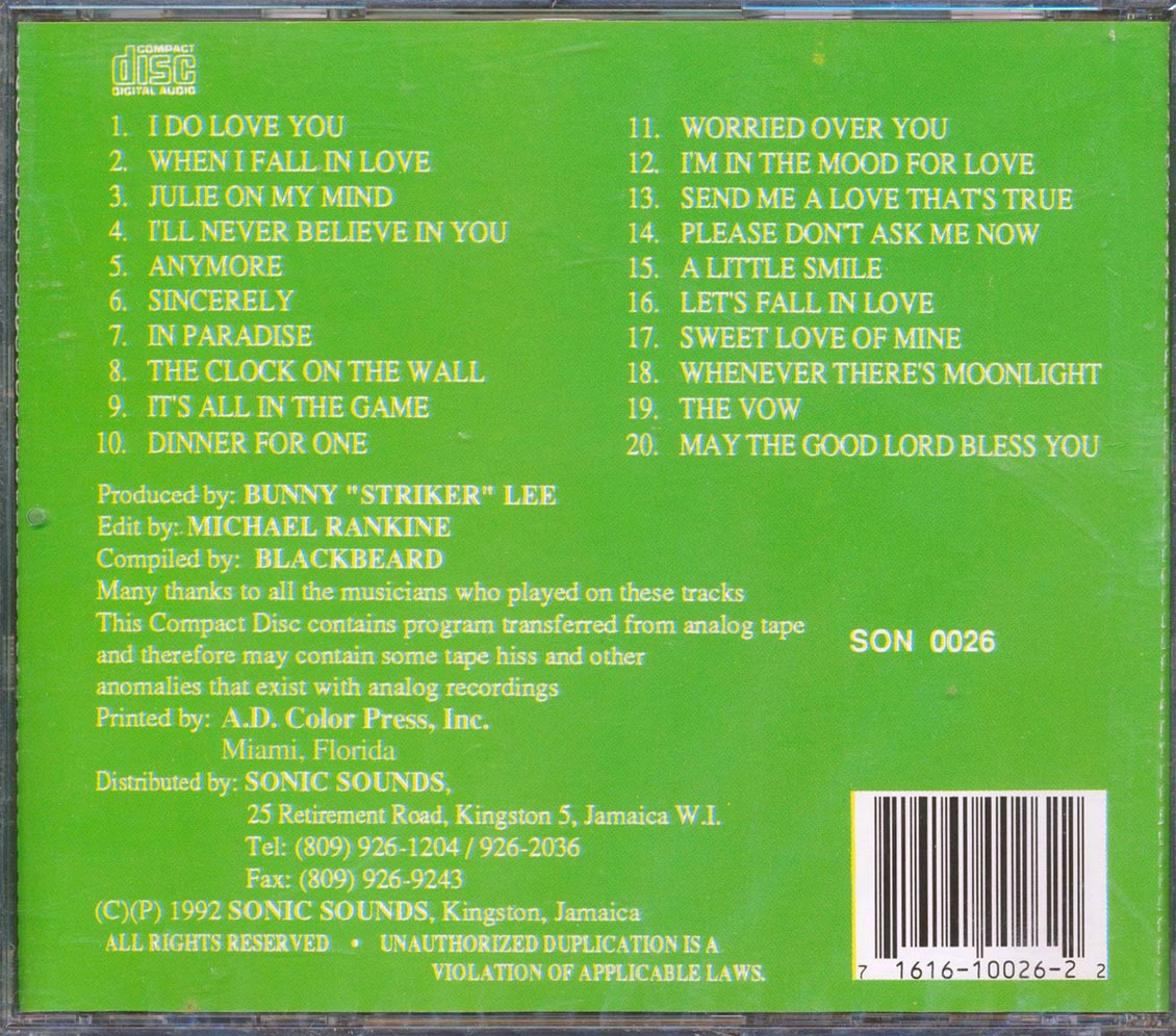 Jackie Edwards - 20 Super Hits (20 tracks) Music CD