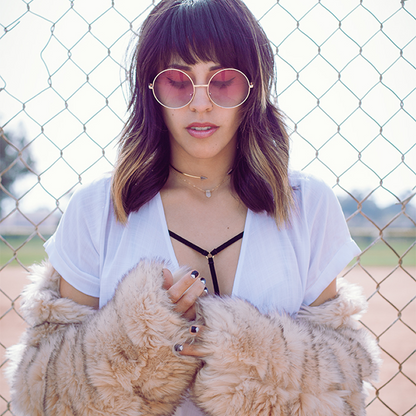 Retro Festival Oversize Round Color Lens Sunglasses A134