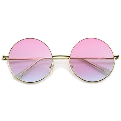 Retro Festival Oversize Round Color Lens Sunglasses A134
