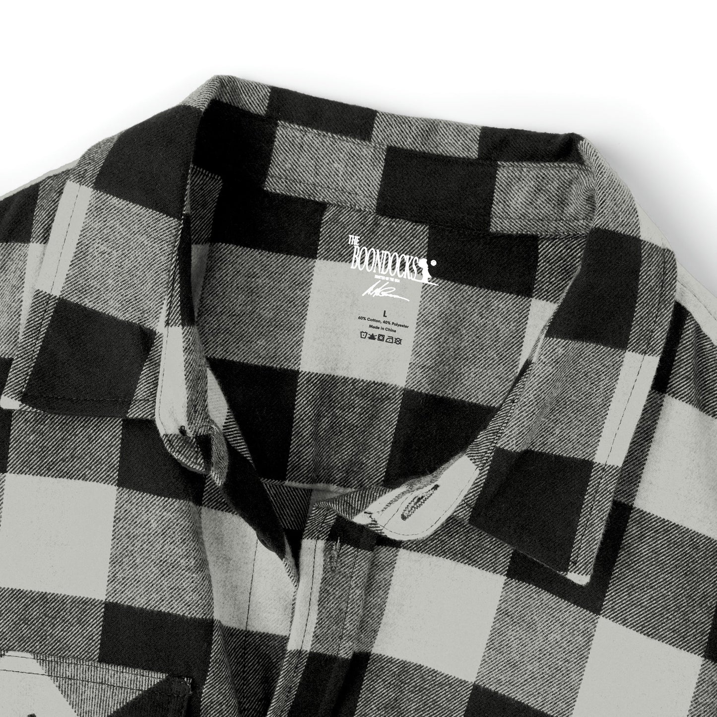 The Boondocks Freeman Brothers Wanted Grey / Black Flannel Shirt