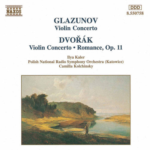 the album cover for Glazunov/Dvorak - Violin Concerti